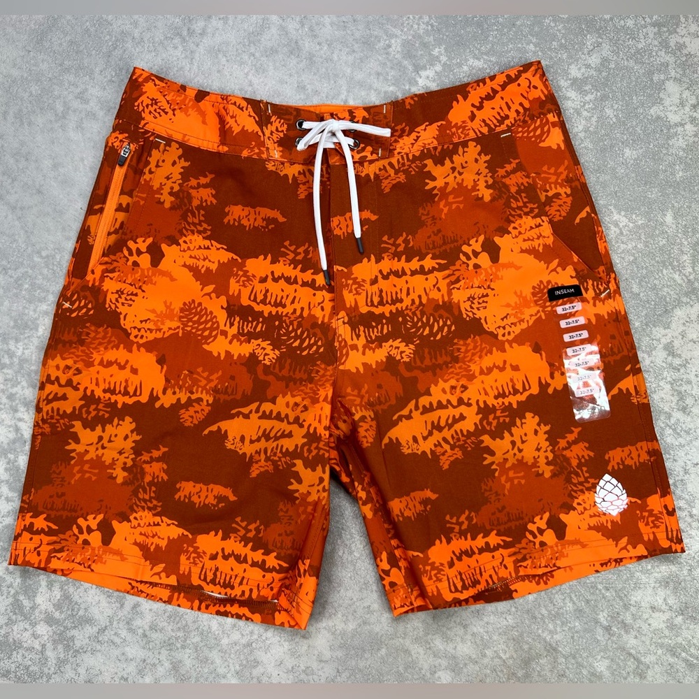 STIO CFS BOARD SHORTS SADDLE WHITEBARK CAMO